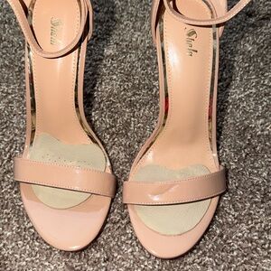 SHEIN Blush Pink Strappy Heels